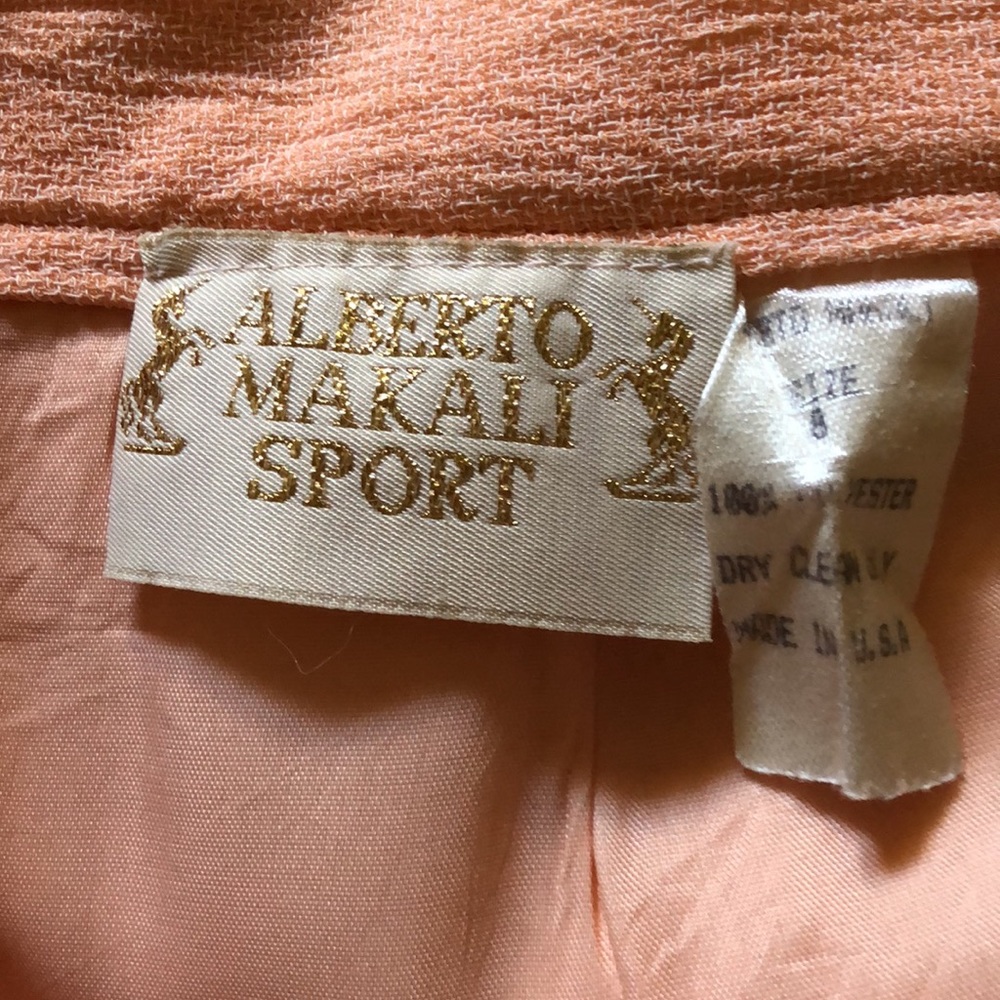 Designer peach skirt suit